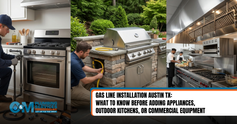 Installation of a new gas line system in a Austin Home