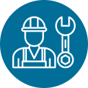 Construction Person Icon - O and M Plumbing